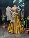 AJD 7888 Designer Wedding Wear Couple Lehenga With Kurta Catalog